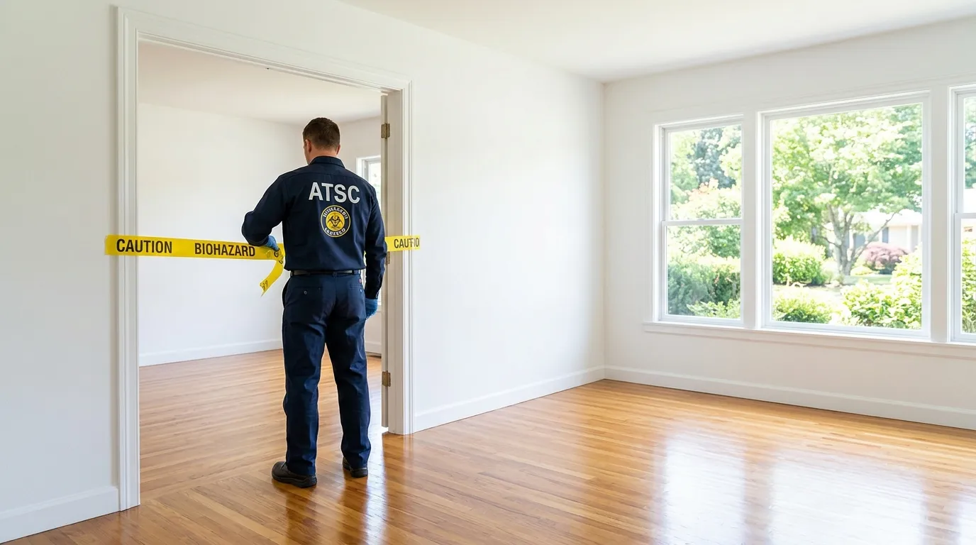 Certified biohazard cleanup crew performing Decomposition Cleanup in Independence